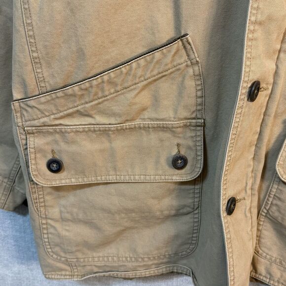 Orvis Jacket Mens XXL Brown Chore Barn Coat Canvas Quilt Lined Corduroy Collar - Picture 5 of 16